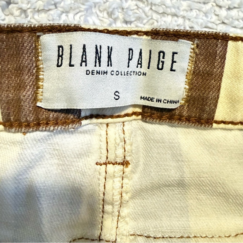 Chic Striped Flare Pants in Brown and White Size S - Picture 7 of 11